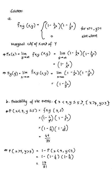 [solved] The Pair X Y Has Joint Cdf Given By F X Y X Y 1 −