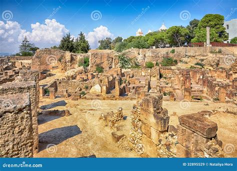 Ancient Ruins In Carthage Tunisia Stock Image Image Of