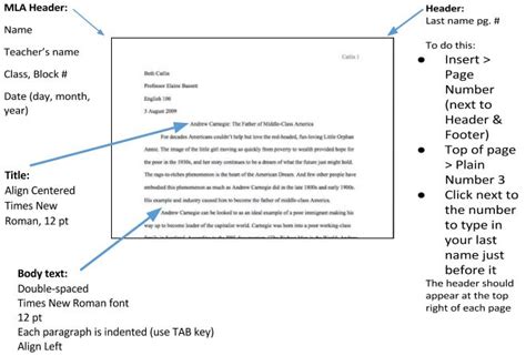 Mrs. Whittington English 9: MLA Format Overview