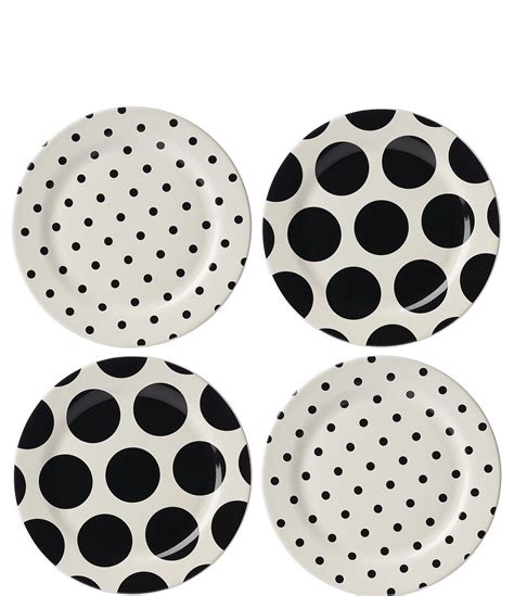 Kate Spade New York On The Dot Assorted Accent Plates Set Of 4 Dillards