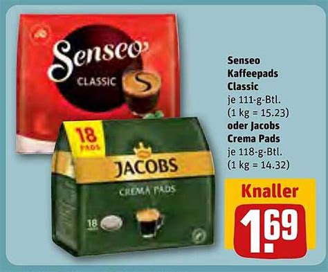 Senseo Kaffeepads Classic Oder Jacobs Crema Pads Angebot Bei Rewe