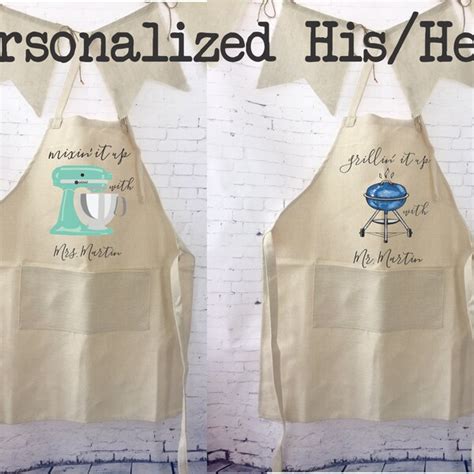 His And Hers Aprons Etsy