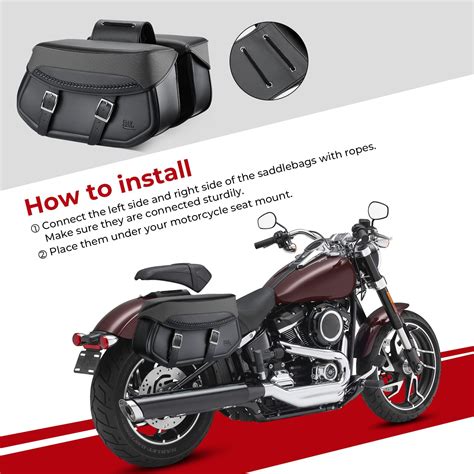 Buy Kemimoto Synthetic Leather Motorcycle Saddlebags Universal