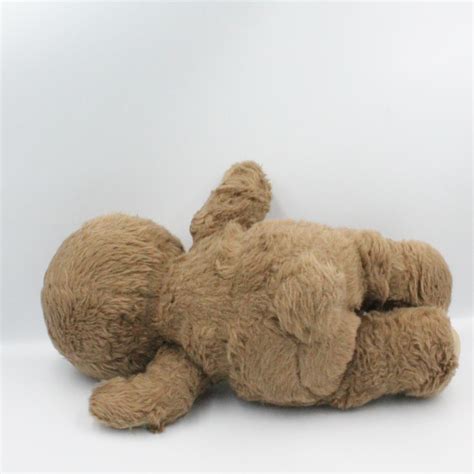 Ancienne Peluche Ours Marron Nombrilou Habill Ajena