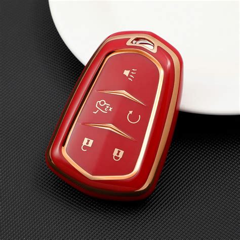 Tpu Remote Key Fob Cover Case Holder Shell For Cadillac Ct Ats Xts Srx