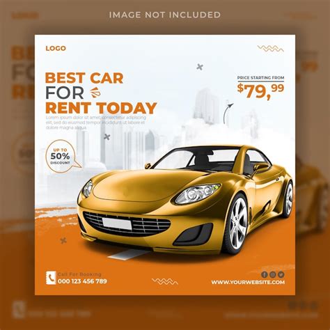 Premium Psd Rent Car Social Media Banner Template