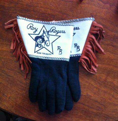 Roy Rogers Gloves Cowboy Gloves Childrens Gloves Fringe Gloves Dale