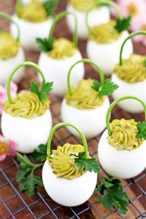 Easter Deviled Egg Baskets With Bacon And Avocado Valya S Taste Of