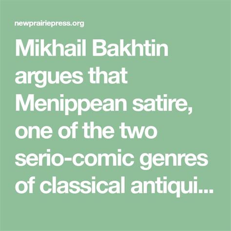 Exploring the Modern Menippean Satire in Literature