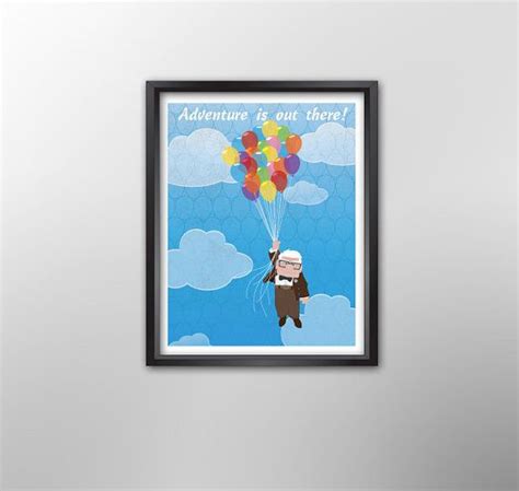 Up Disney Pixar Poster, Illustrated Quote Wall Art, Choose a size ...