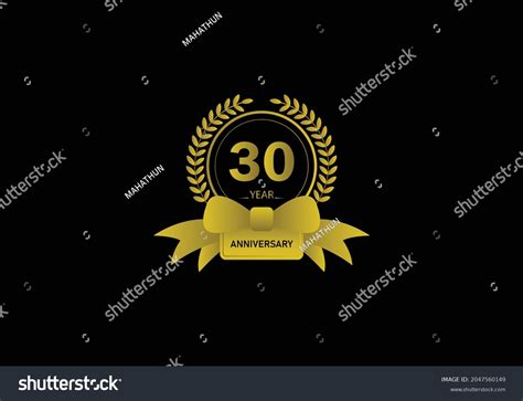 30 Years Anniversary Golden Color On Stock Vector (Royalty Free) 2047560149 | Shutterstock