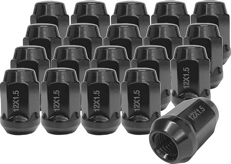 Amazon NPAUTO Black Wheel Lug Nuts 12x1 5 Bulge Acorn Conical Seat