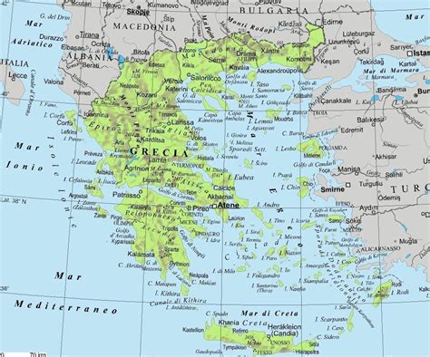 La Grecia Cartina Fisica Cartina Geografica Mondo