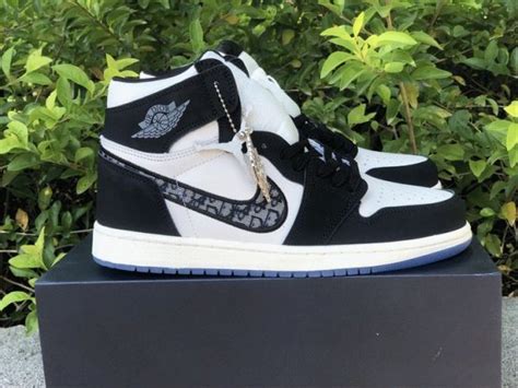 Dior X Air Jordan 1s Black White