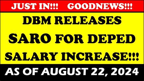 GOODNEWS DBM RELEASES SARO FOR DEPED SALARY INCREASE Wildtvoreg