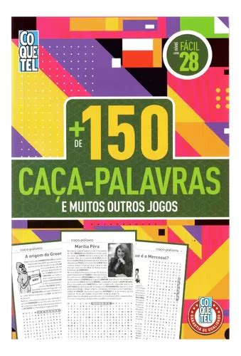 Livro Mais De Ca A Palavras Coquetel Nivel F Cil Edi O Lan Amento