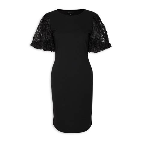 Black Sleeve Detail Bodycon Dress 3082175 Truworths