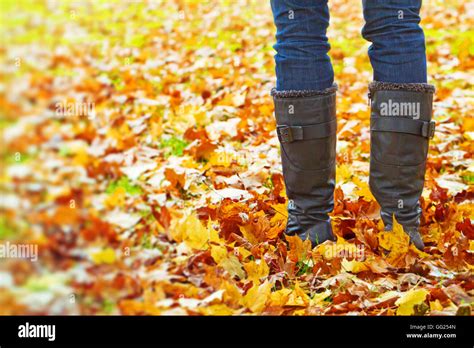 Walk Autumn Leaves Woman Hi Res Stock Photography And Images Alamy