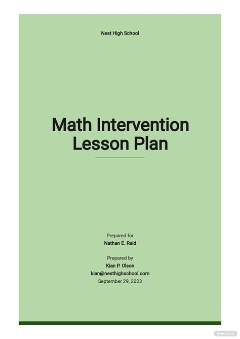 Math Lesson Plan Templates - 22+ Docs, Free Downloads | Template.net