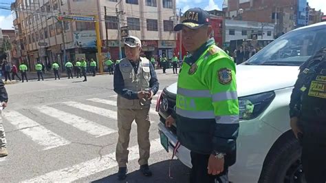 Impresionante Despliegue Policial En Juliaca Para Acto De Entrega De