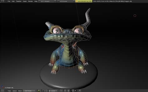 free dragon blender rigged 3d model