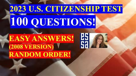 2023 100 Civics Questions For The U S Citizenship Test 26 YouTube