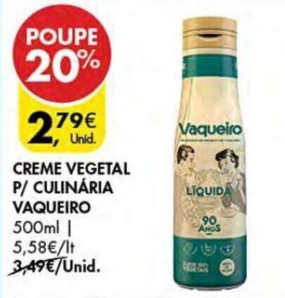 Promo O Creme Vegetal P Culin Ria Vaqueiro Ml Em Pingo Doce