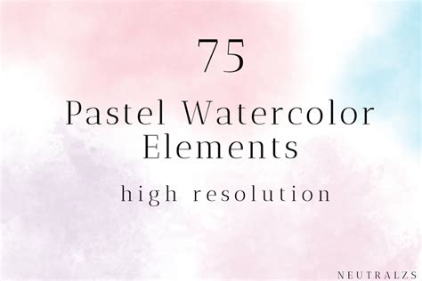 Pastel Watercolor Splashes Backgrounds Graphic by neutralzsdesign ...