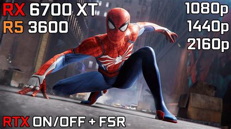 Spider Man Remastered On Rx Xt Gb Rtx On Off Fsr P