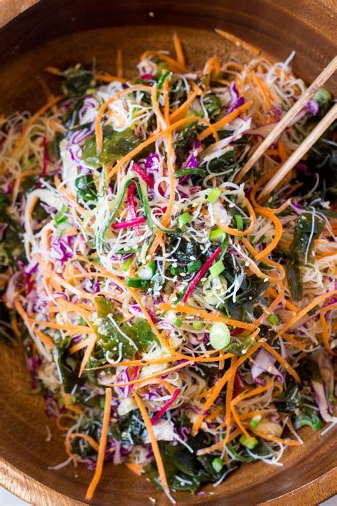 Vegan Rice Noodle Salad With Sesame Dressing Lazy Cat Kitchen
