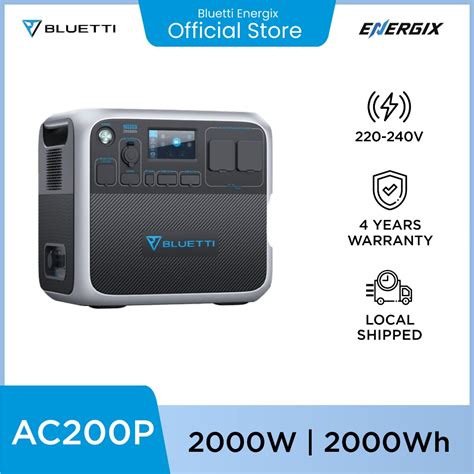 Jual BLUETTI AC200P Portable Power Station 2000W 2000Wh Shopee