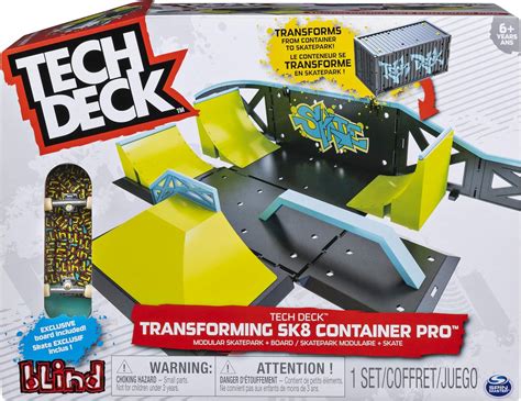 Tech Deck Transforming Sk8 Container With Ramp Set And Skateboard