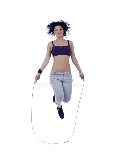 Girl With Skipping Rope Stock Image Image Of Joyful 18181505