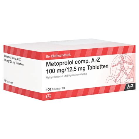 Metoprolol Comp Abz 100 Mg 12 5 Mg Tabletten 100 St 100 St Online Kaufen Docmorris