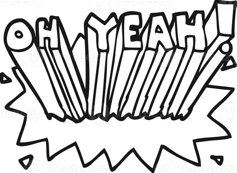 Cartoon Text Oh Yeah 45295540 Png