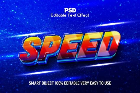 Premium Psd Speed D Editable Text Effect Style Template