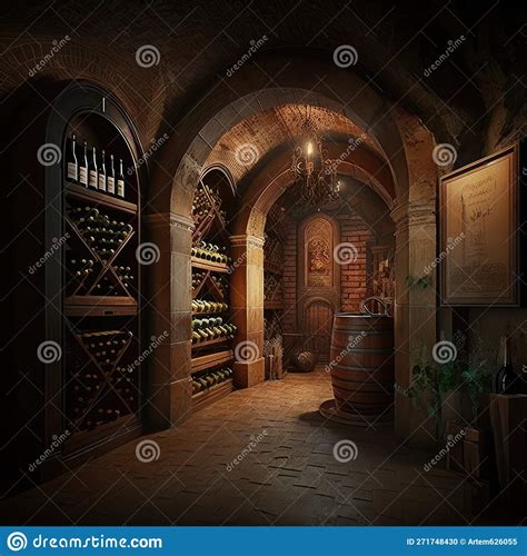 Wine Cellar Old Winery Storage Oak Barrels Warehouse Vintage Bottles