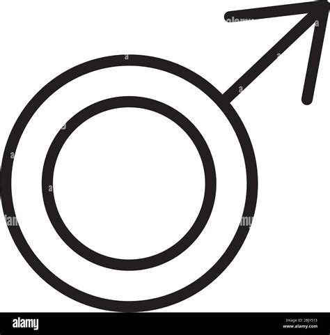 User Interface Concept Male Gender Symbol Icon Over White Background