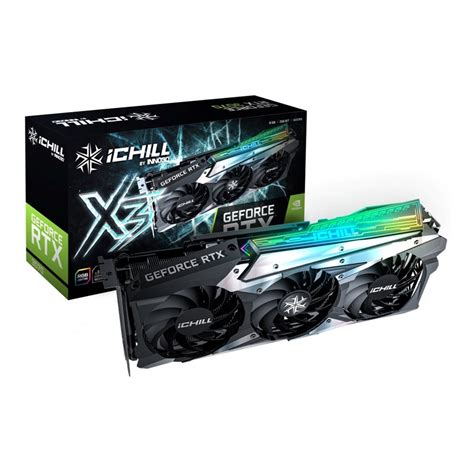 VGA การดแสดงผล INNO3D GEFORCE RTX 3070 ICHILL X3 8GB GDDR6 C30703