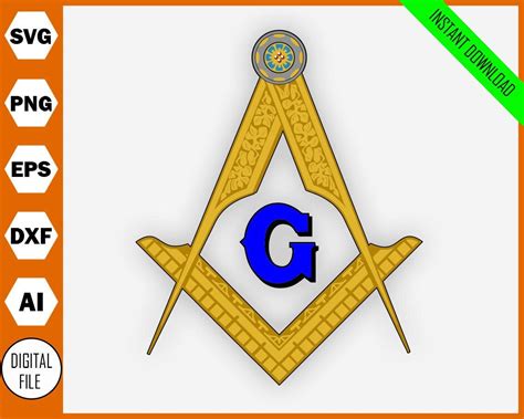 Freemason Svg Square And Compasses Masonic Design Symbol Svg Etsy