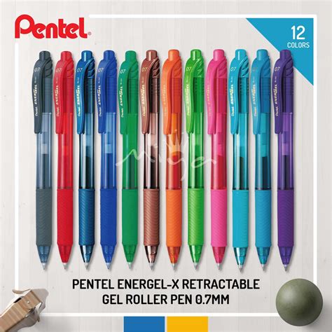 Pentel Bl Energel X Retractable Gel Roller Pen Mm Shopee Malaysia