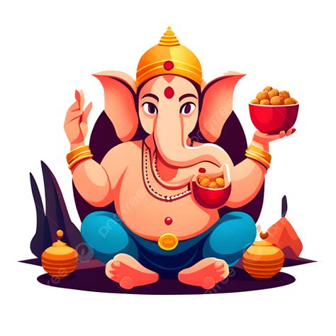 Indian Festival Ganesha Illustration For Ganesh Chaturthi Ganesh Chaturthi Ganesh Illustration