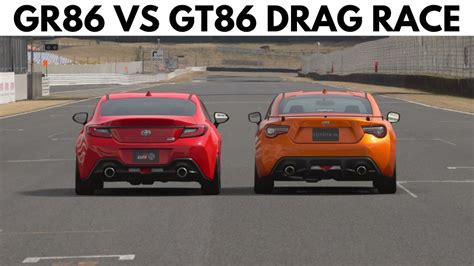 Gt Sport Toyota Gt86 Vs Gr86 Drag Race Youtube