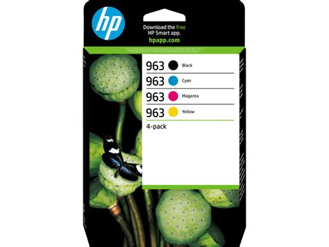 Hp 963 4 Pack Black Cyan Magenta Yellow Original Ink Cartridges Hp