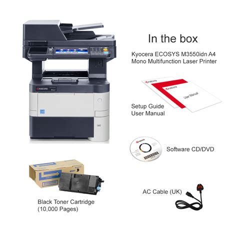 Kyocera ECOSYS M3550idn A4 Mono Multifunction Laser Printer - 873LM2NM3NL0