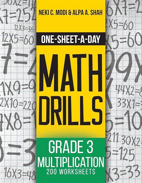 One Sheet A Day Math Drills Grade 3 Multiplication 200 Worksheets Library