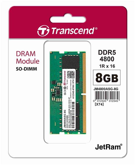 Transcend Gb Jm Ddr So Dimm Rx Gx Cl V Jm Asg G