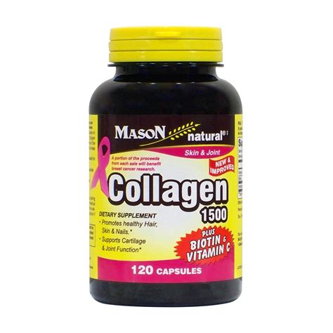 Mason Natural® Collagen 1500 Capsules 120 ct Bottle - Walmart.com