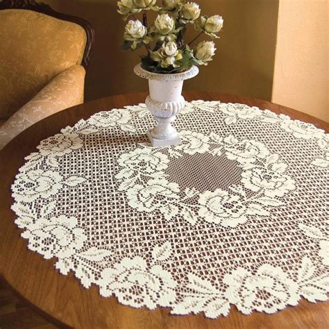 Product Image For Heritage Lace® Cottage Rose 30 Inch Round Table