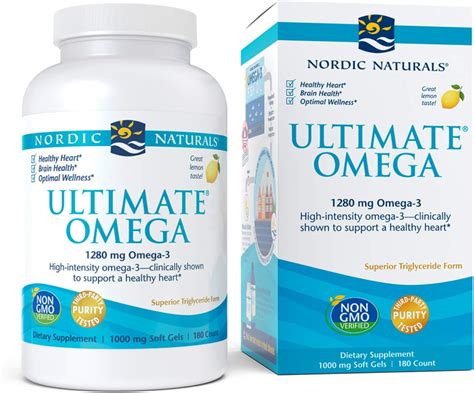 Buy Nordic Naturals Ultimate Omega Lemon Flavor 1280 Mg Omega 3 180